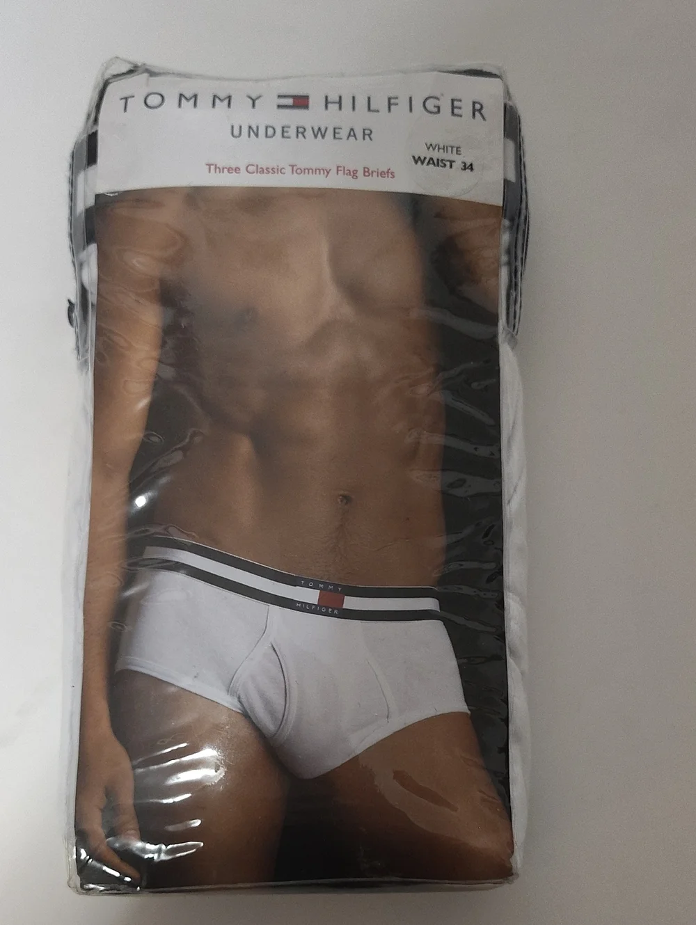 Vintage 2004 Tommy Hilfiger White Men's Briefs Underwear - 3 Pack - Size 34